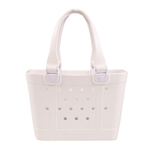 Simply Southern Mini Solid Tote- White