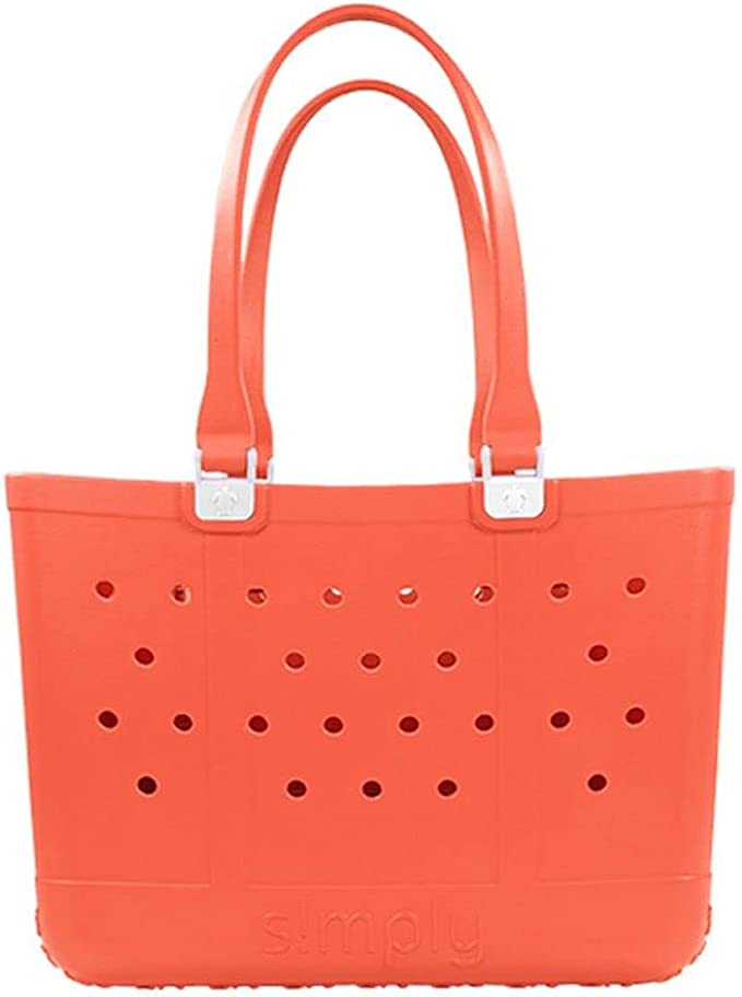 Simply Southern Large Solid Tote- Orange – Modern Me Boutique