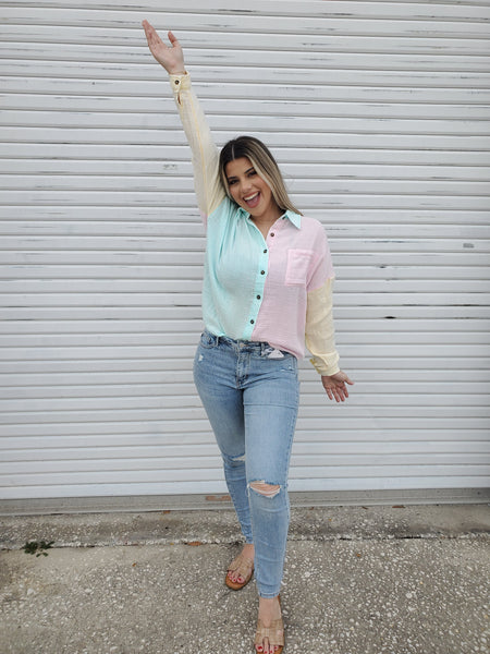 Simply Southern Pastel Easter Blouse