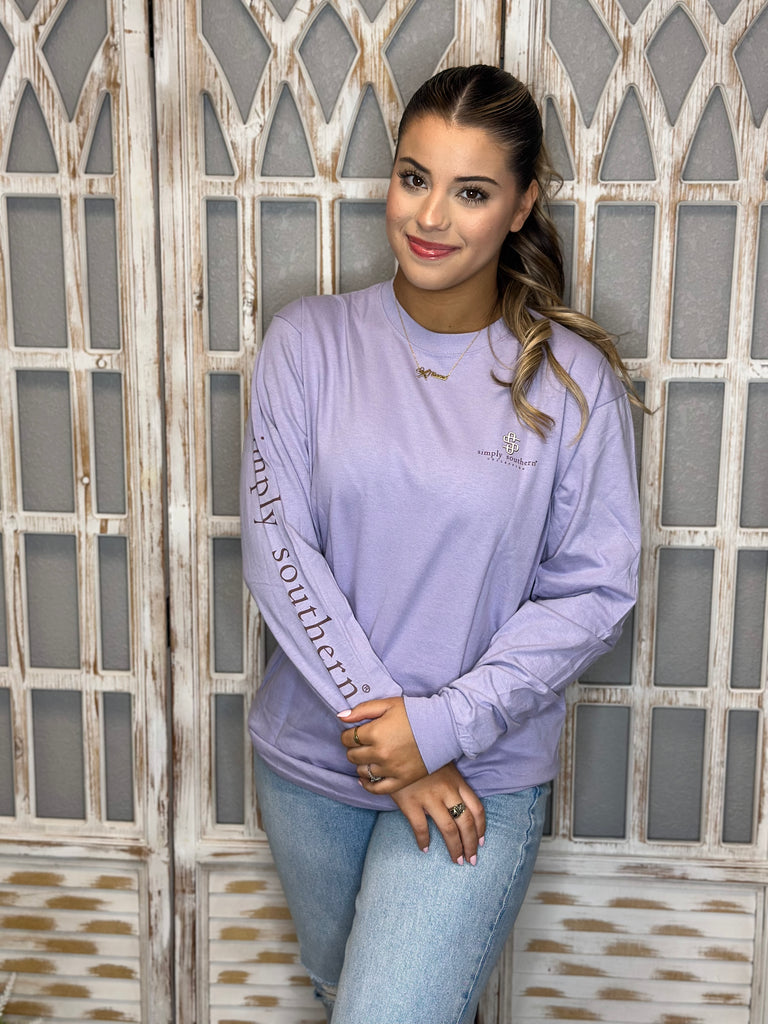 Southern Attitude 'My Anchor In The Storm' Women's Long Sleeve Shirt - Purple Graphic Tee