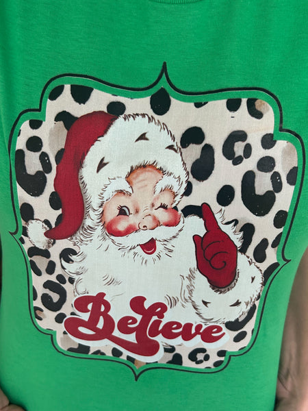 Believe Vintage Santa Shirt