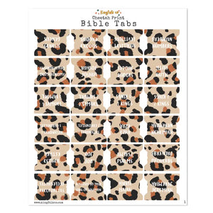Books of the Bible Sticker Tabs - Cheetah