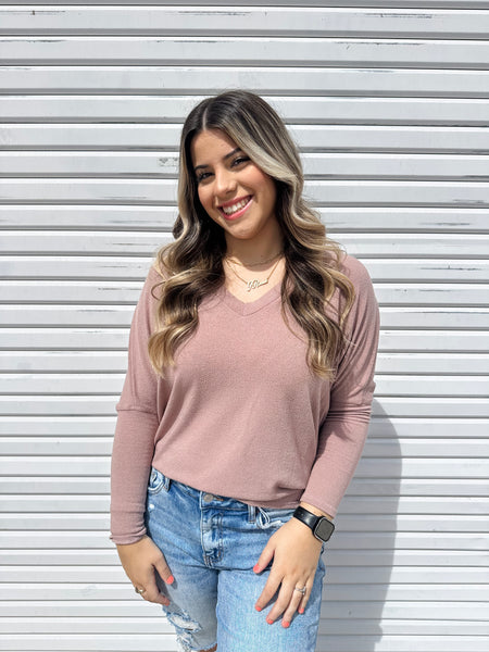 Millie Mauve Long Sleeve Top