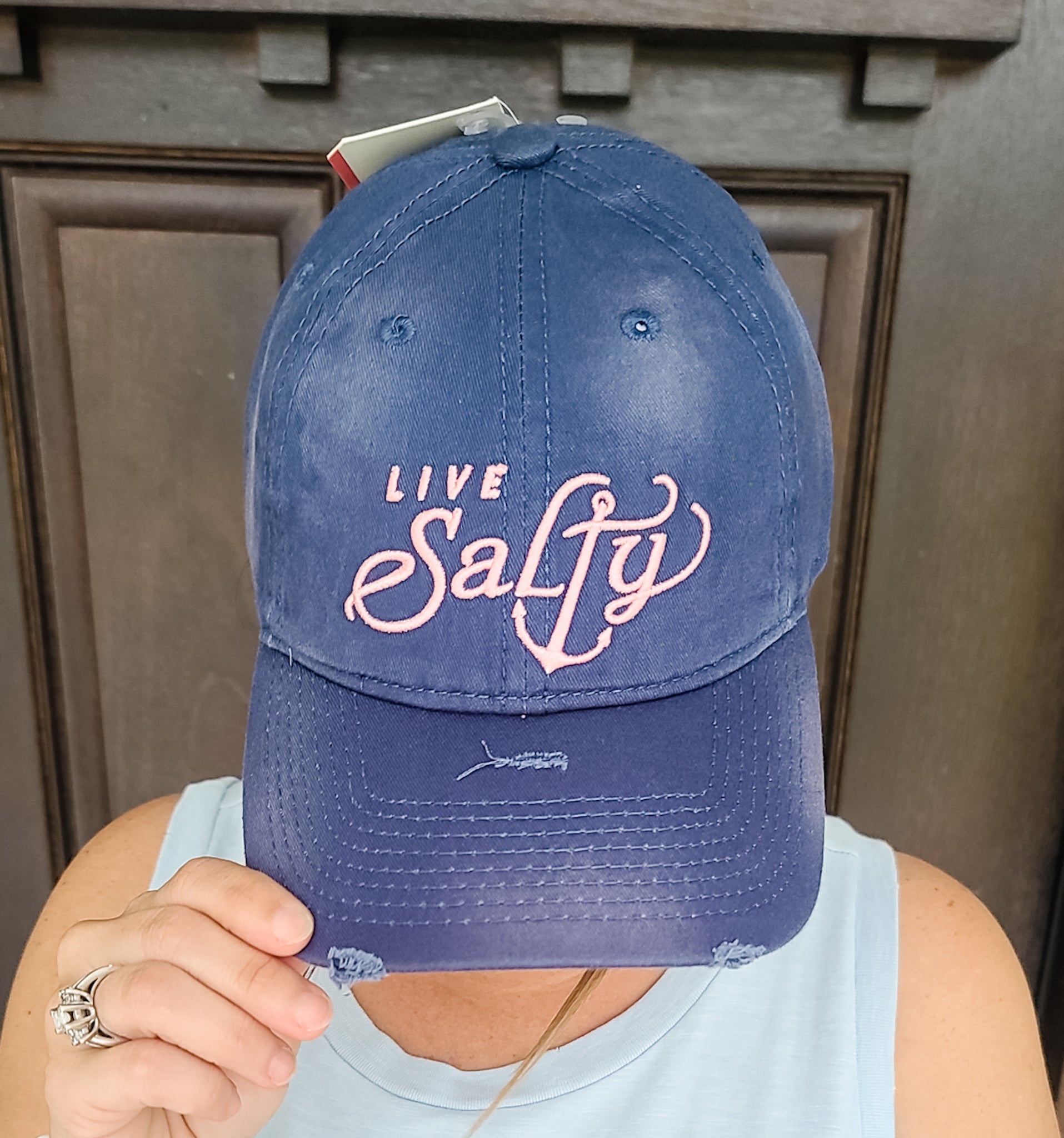 Salty Anchor Hat - Washed Navy