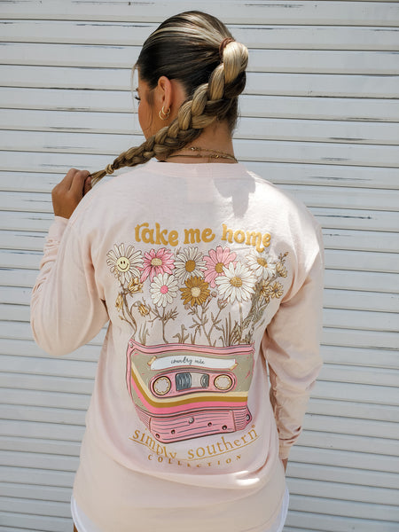 Take me Home Simply Southern Long Sleeve Graphic Tee