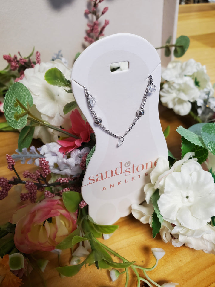 Sand &amp; Stone Silver Anklets 2, 4, 10, 12, 18