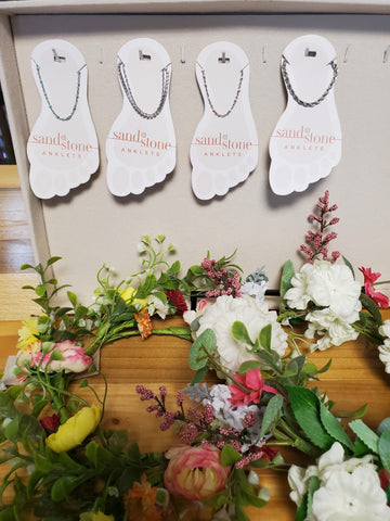 Sand & Stone Silver Anklets 6, 8, 14, 16