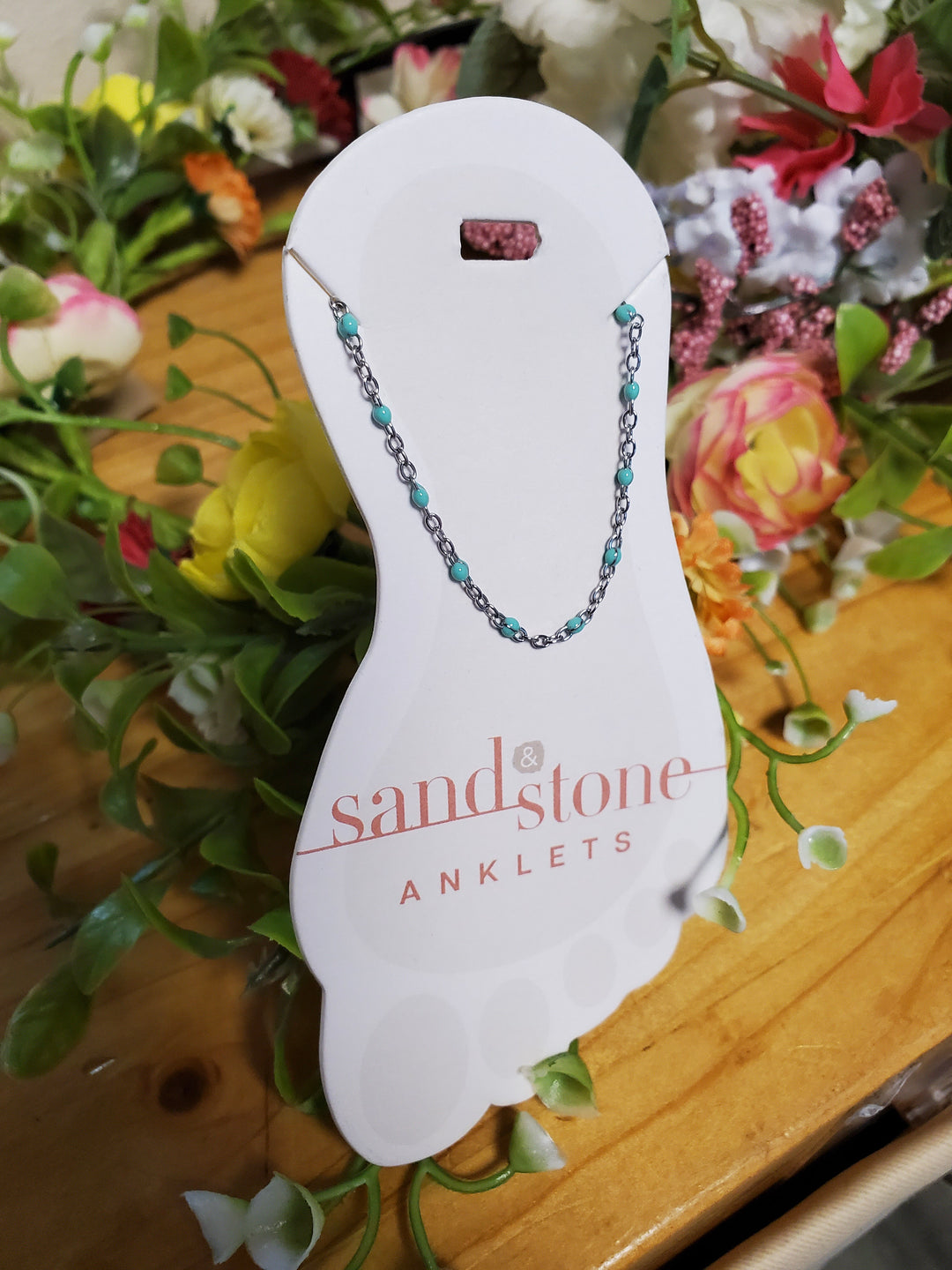 Sand &amp; Stone Silver Anklets 6, 8, 14, 16