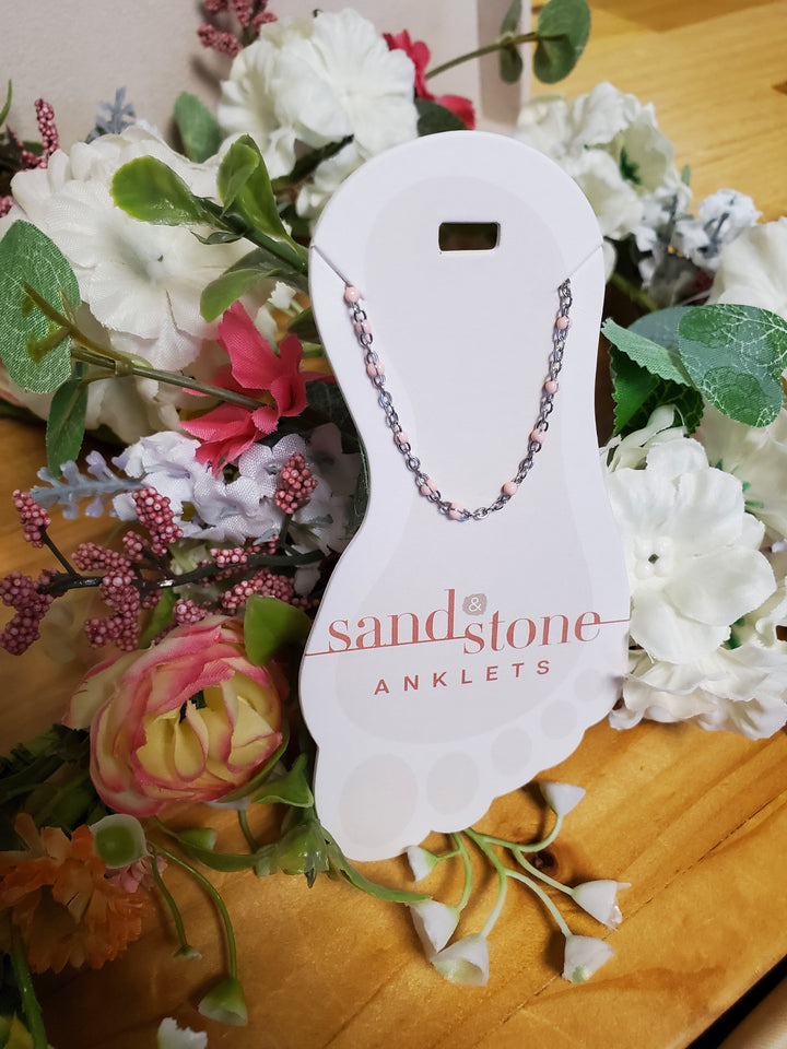 Sand &amp; Stone Silver Anklets 6, 8, 14, 16