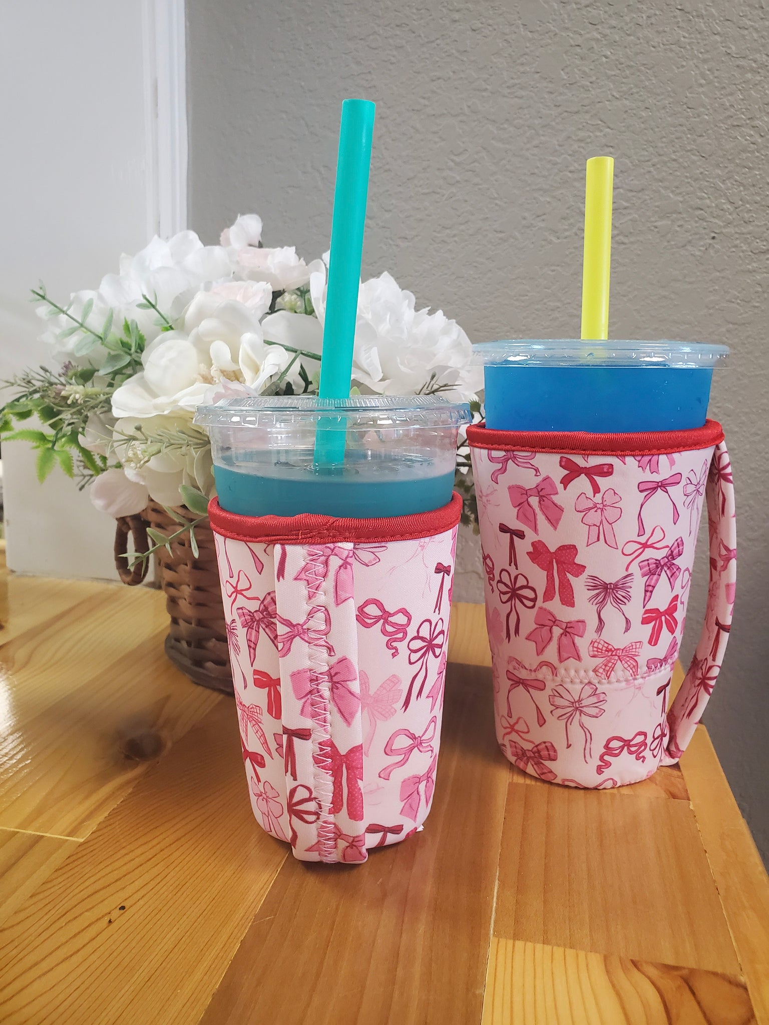 Simply Southern Drink Sleeve-Pink Bows
