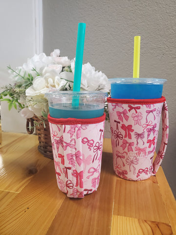Simply Southern Drink Sleeve-Pink Bows
