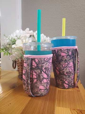 Simply Southern Drink Sleeve-Camo Pink