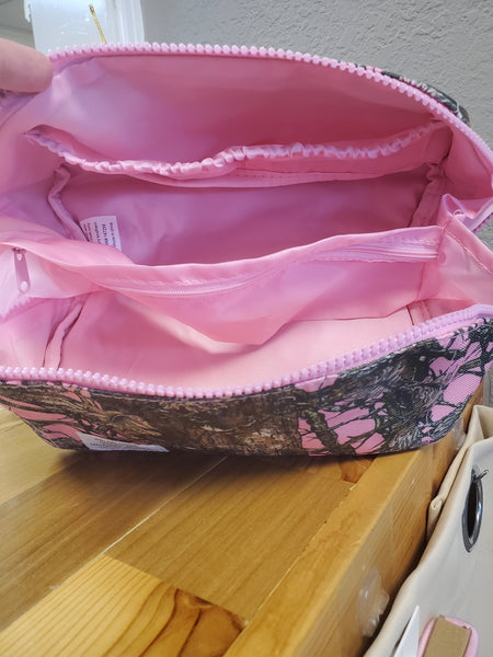 Simply Southern Cosmetic Bag-Pink Camo