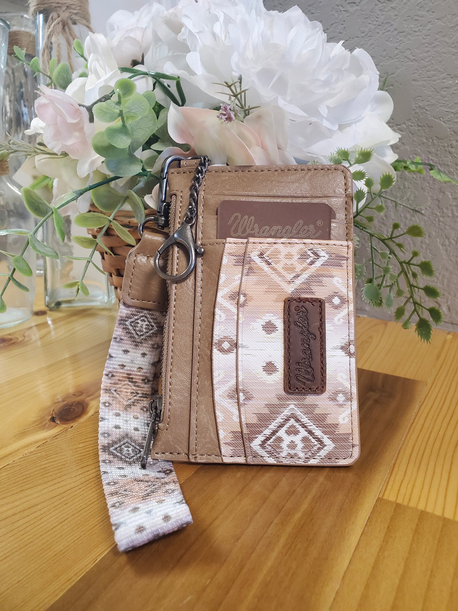 Wrangler Printed Mini Zip Wallet