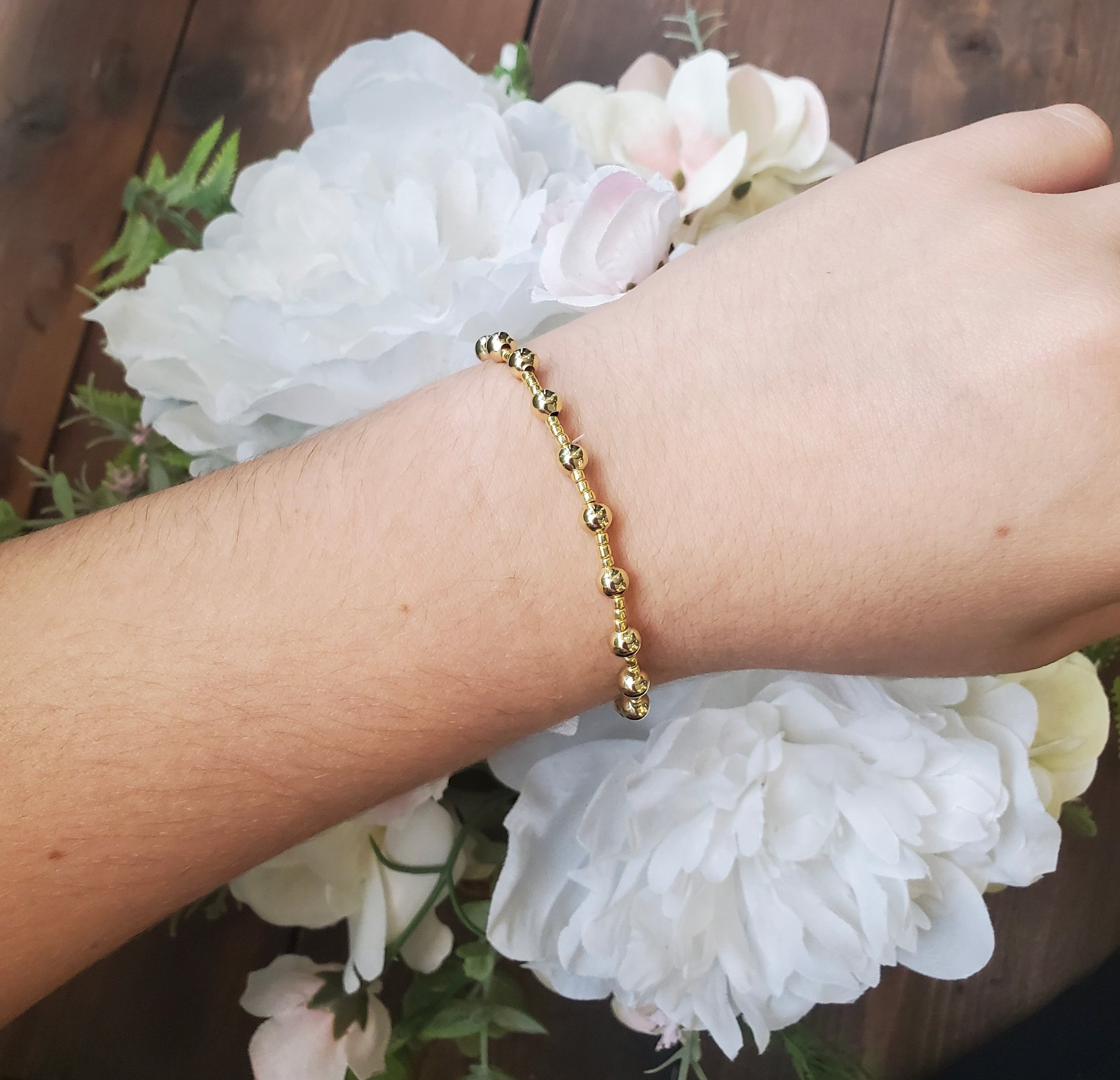 Glam Stretch Bracelets with Pearls