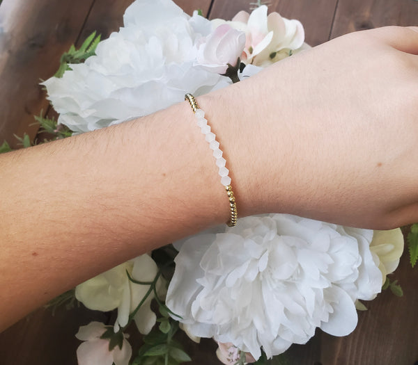 Glam Stretch Bracelets with Pearls