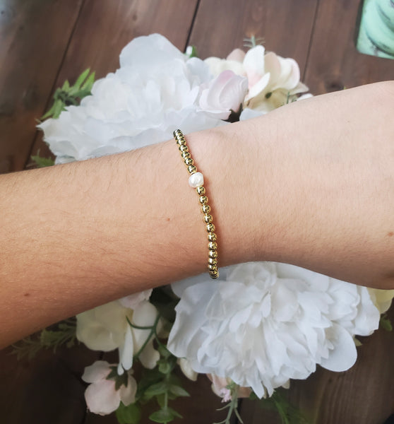 Glam Stretch Bracelets with Pearls