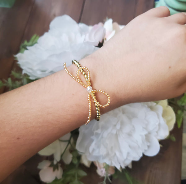 Glam Stretch Bracelets with Pearls