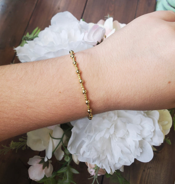 Glam Stretch Bracelets with Colored Beads