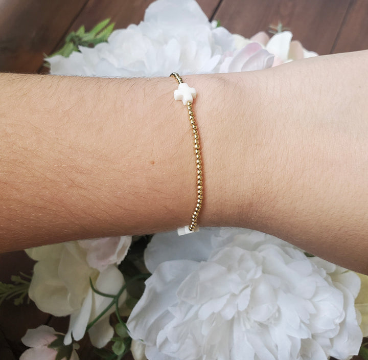 Glam Stretch Bracelets with Colored Beads