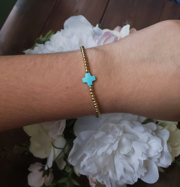 Glam Stretch Bracelets with Colored Beads