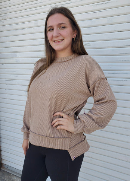 Brown Sugar Textured Pullover