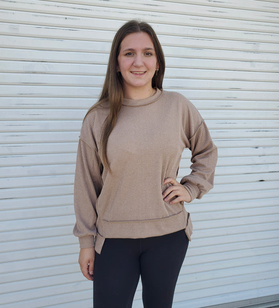 Brown Sugar Textured Pullover
