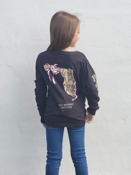 Florida Camo & Bows-Adult and Youth Long Sleeve Tee