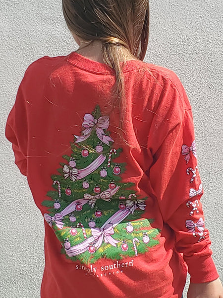 Holly Jolly Christmas-Adult and Youth Long Sleeve Tee