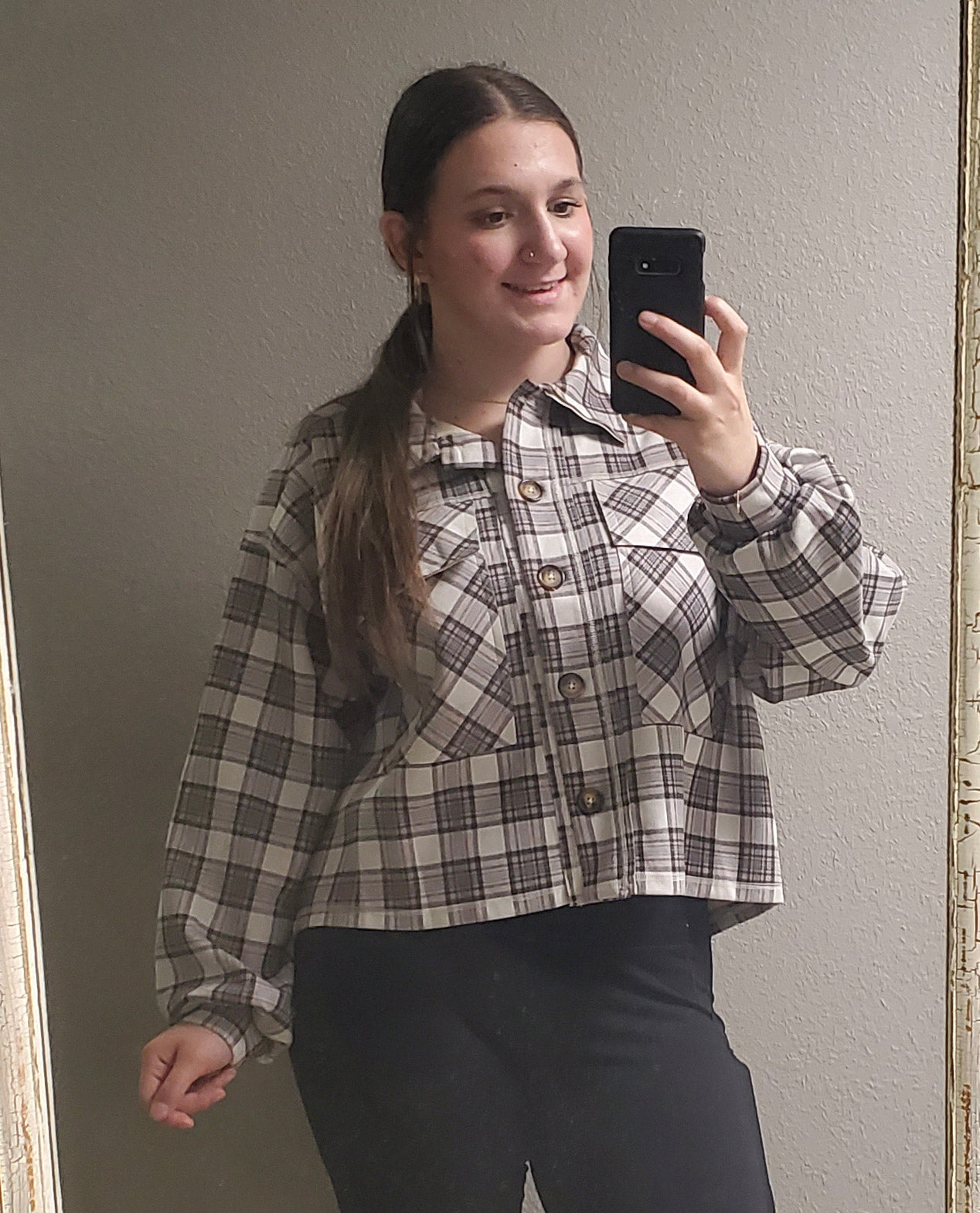 Plaid if you Please Crop Jacket