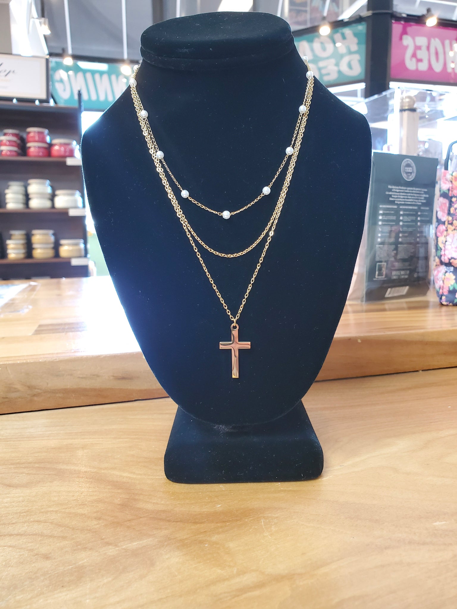 Layered Cross Necklace