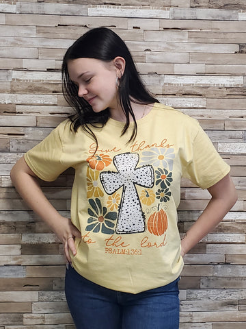 Modern ME Psalm 136:1 Give Thanks Tee