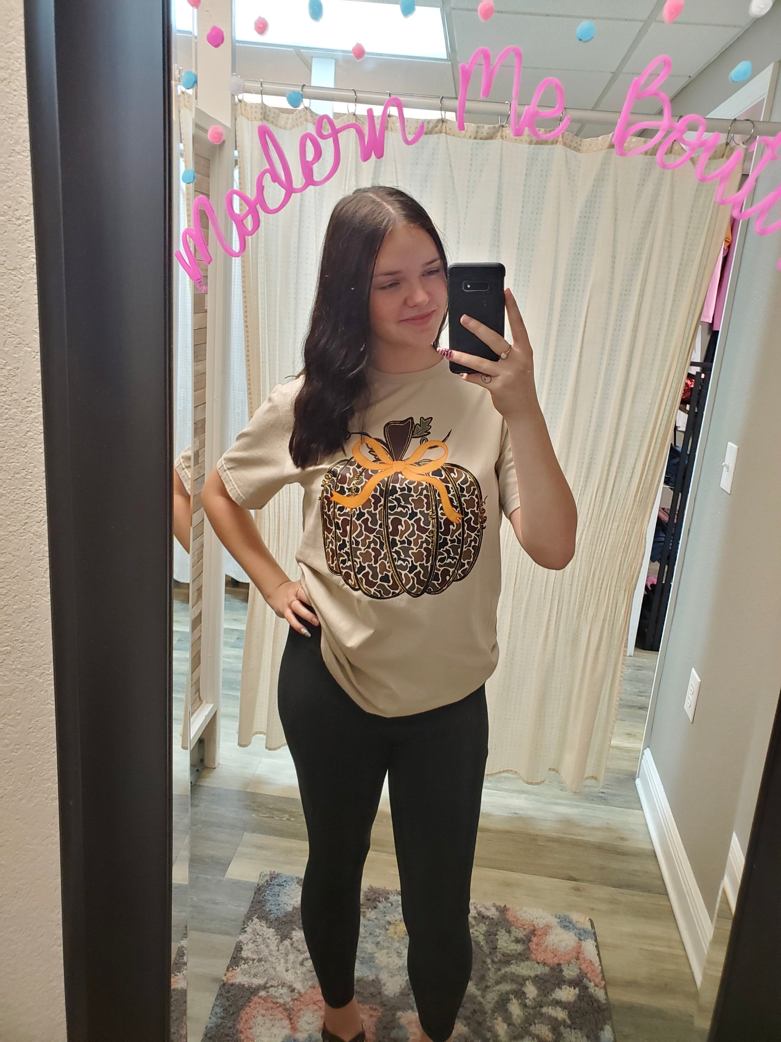 Modern ME Camo Pumpkin Graphic T