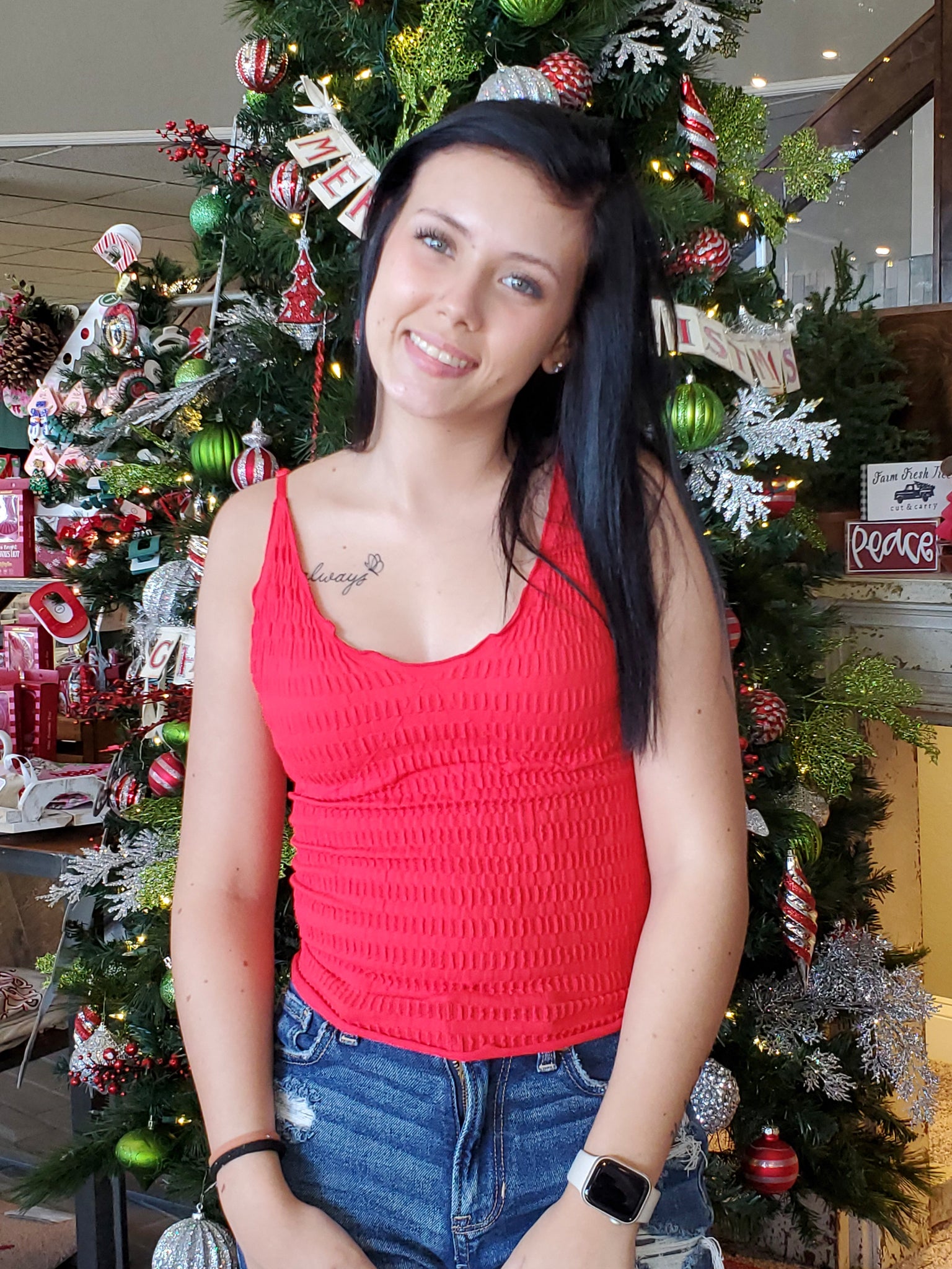 Jaelynn Tank in Tomato Red