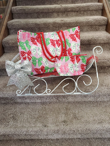 Polka Dot Bows Tote and Pouch