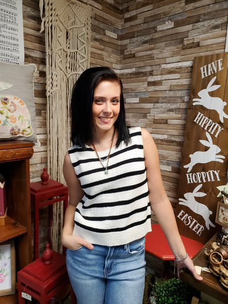 Ribbon Back Knit Tank