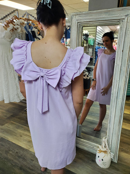 Flirt & Flutter Dress in Lilac