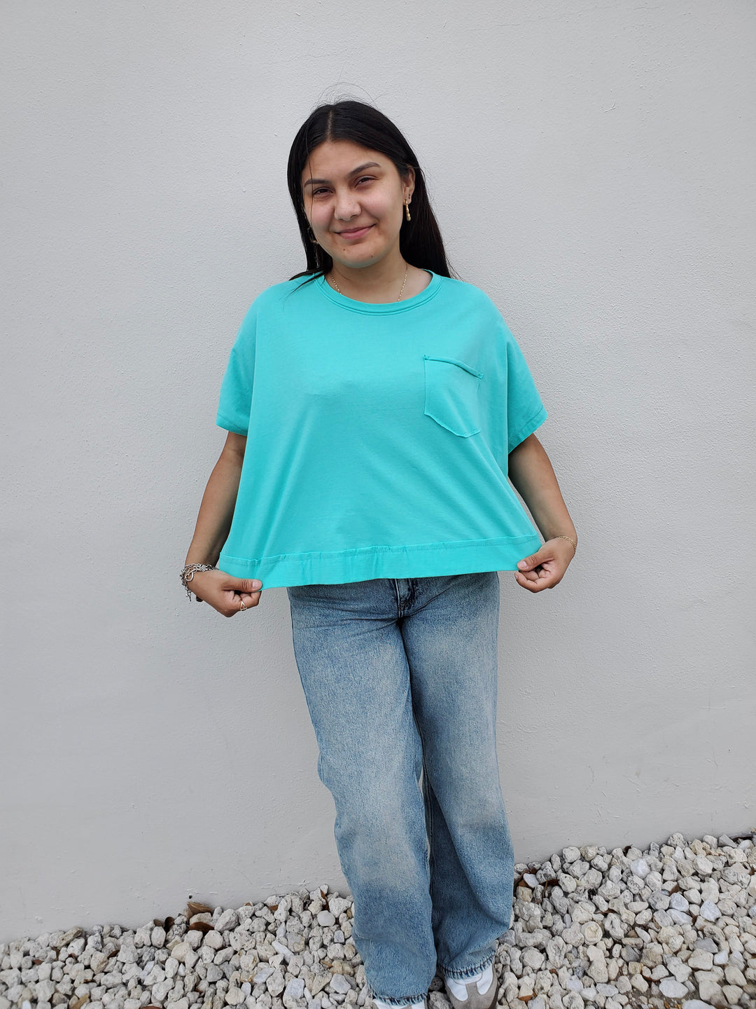 Girls Just Wanna Be Comfy Top in Mint