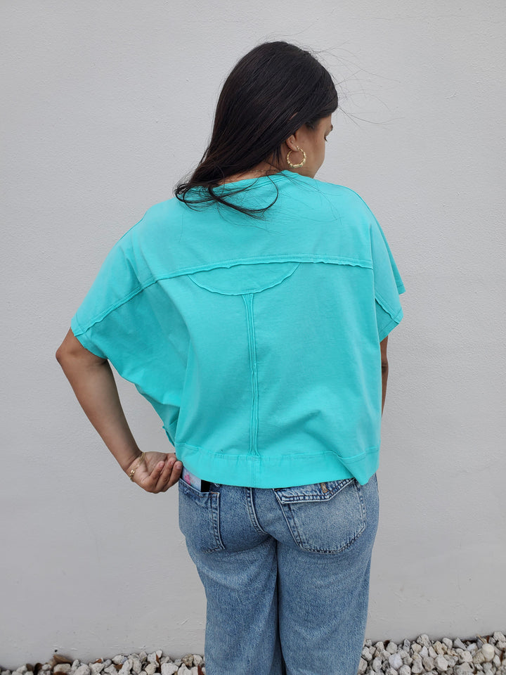 Girls Just Wanna Be Comfy Top in Mint