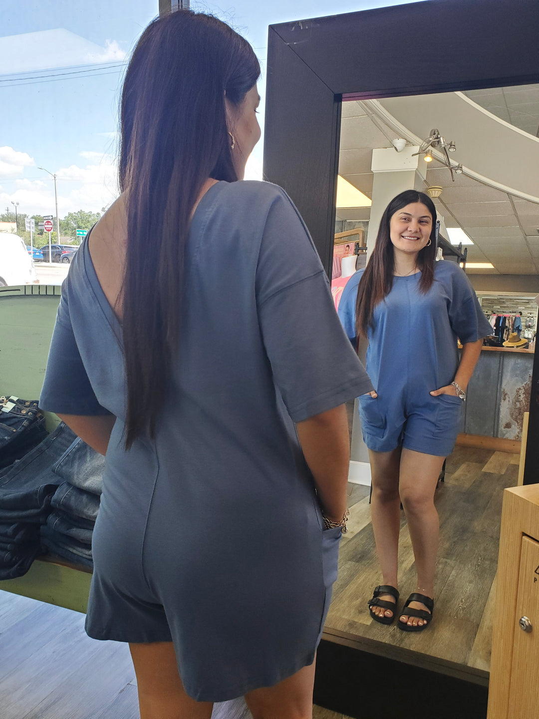 Weekend Wanderer Romper in Royal