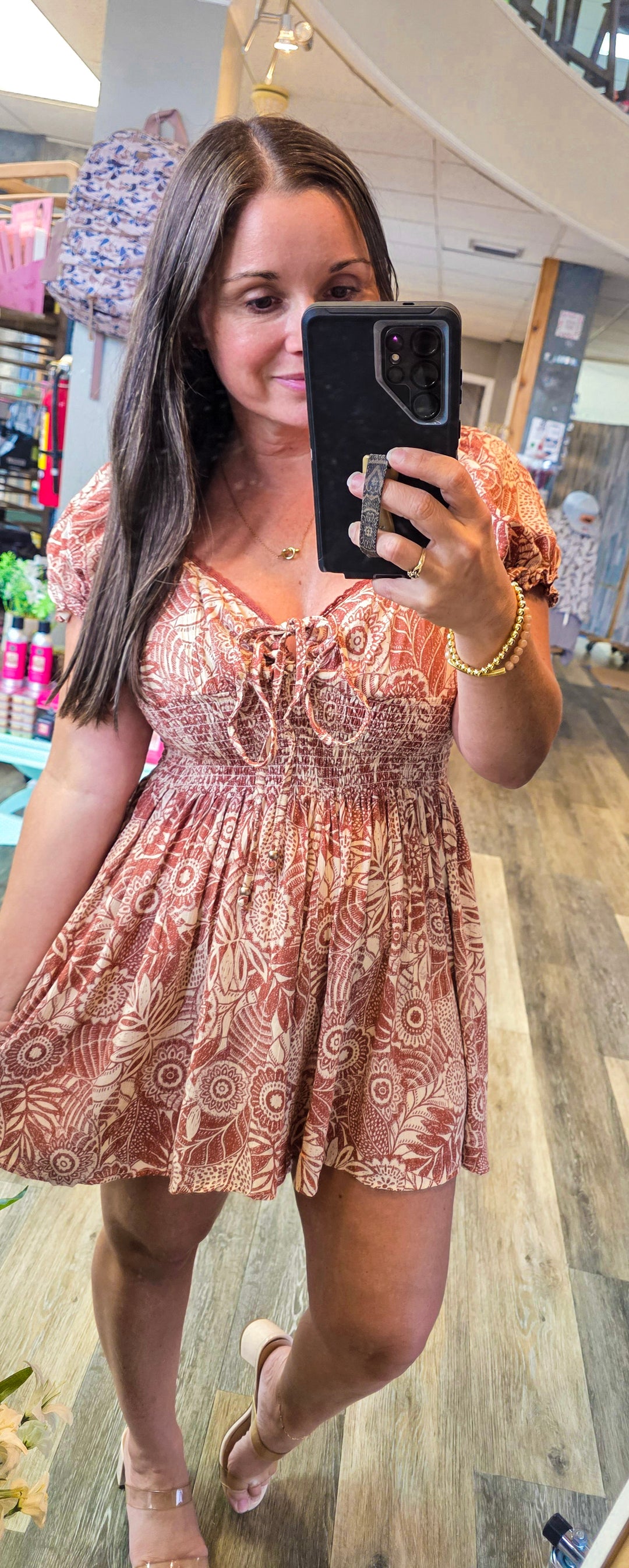 Cinnamon Petals Romper