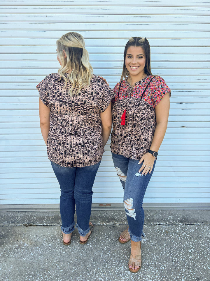 Aztec Floral Blouse