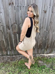 Beautifully Beige Short Jumpsuit