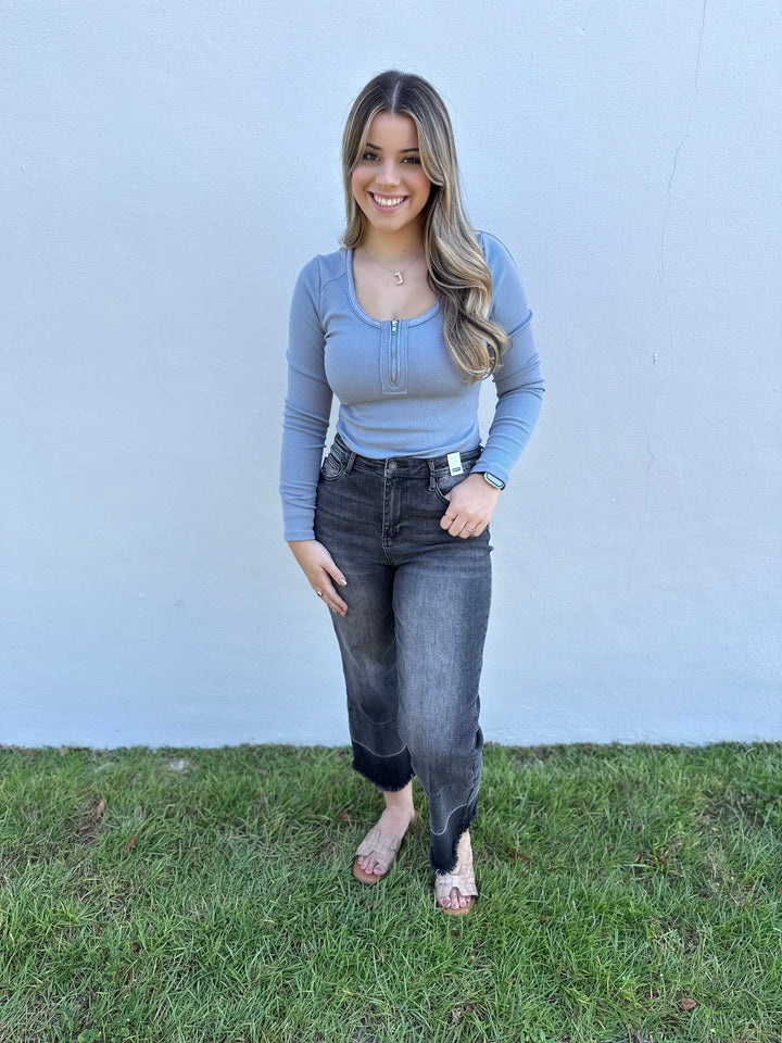 Be Fearless Blue Grey Bodysuit
