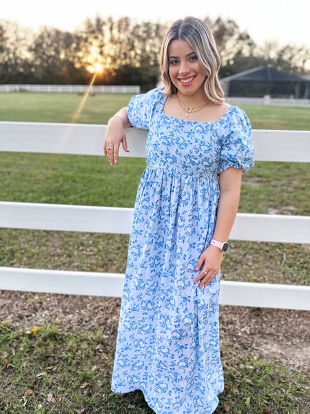 Blue Blossom Breeze Dress