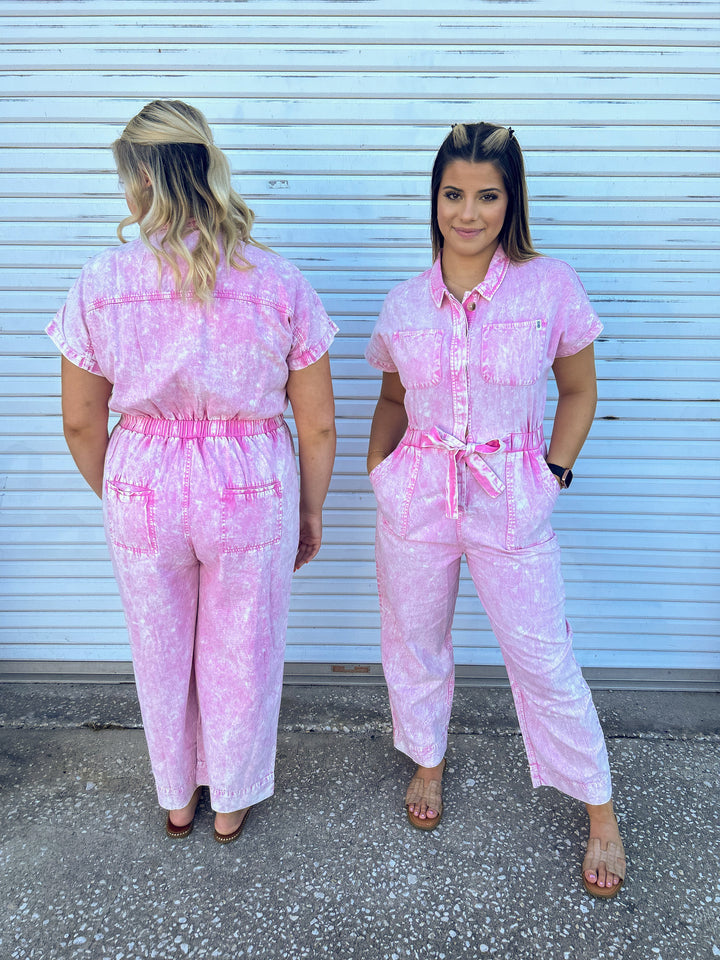 Pinkalicious Acid Wash Jumpsuit