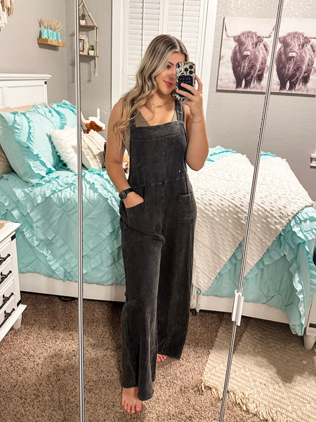 Becky Black Overalls