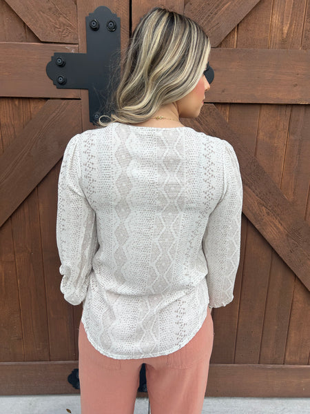 Rustic Off-White Top
