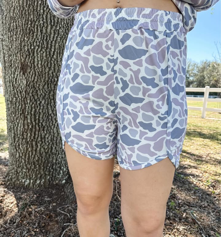 Duck Camo Grey Shorts
