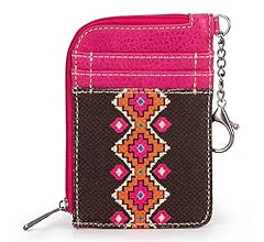 Wrangler Aztec Keychain Wallet - Hot Pink